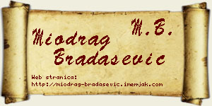 Miodrag Bradašević vizit kartica